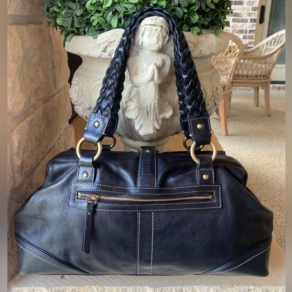 Like New Vintage Coach Daphne Shoulder Bag 3569 Black 🖤 - Picture 7 of 14